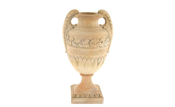 Vase à 2 anses en terre cuite à décor de