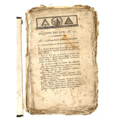 BULLETIN DES LOIS - 1792/93 du n° 1 au n
