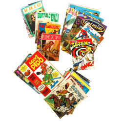 Une caisse de 33 BD souples années 60/70