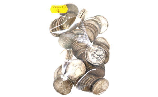 Lot de 64 pièces de 5 F Semeuse argent a
