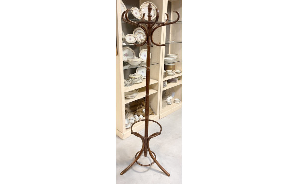 Porte manteaux perroquet en bois foncé