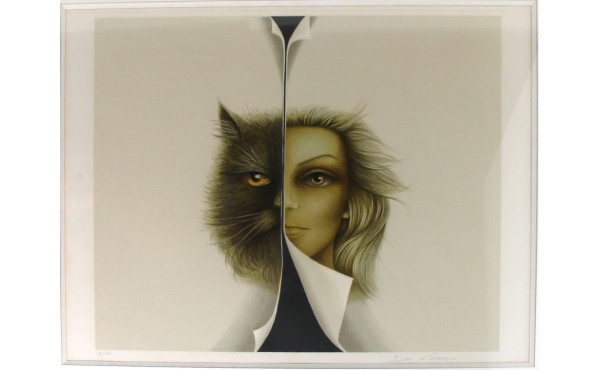 Dan LARROQUE (1944-2009) "Femme-chat", l