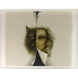 Dan LARROQUE (1944-2009) "Femme-chat", l