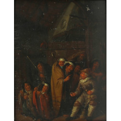 Ecole Flamande "Scènes de taverne", pair