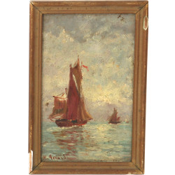 Ecole Française fin XIXè, début Xxè "Mar