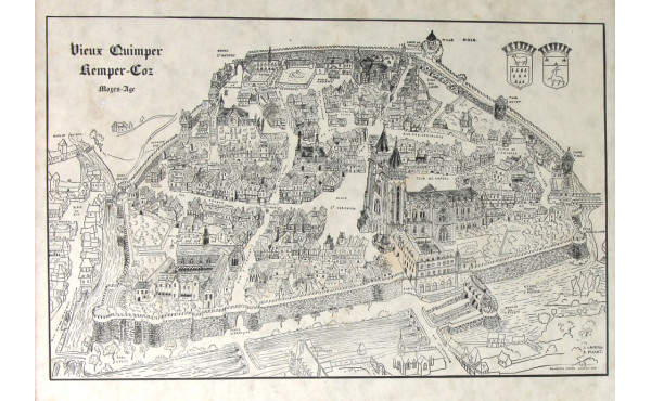 PICLET - CAVENG - Carte de Quimper - gra