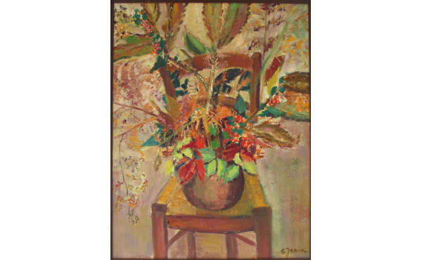 C.JANIN (Xxème) "Bouquet de fleurs à la 