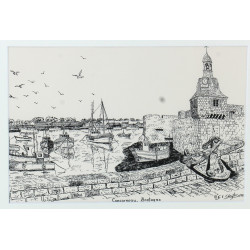Gérald CLAYTON (XX) "Concarneau", sérigr