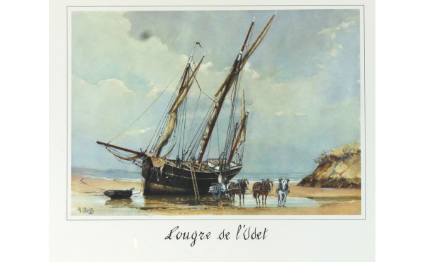 "Lougre de l'Odet". Tirage en couleurs d
