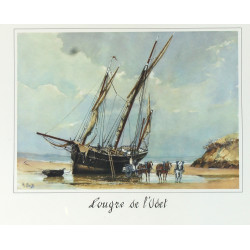 "Lougre de l'Odet". Tirage en couleurs d