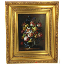 A.HALE (Xxème) "Bouquet de fleurs dans l