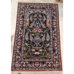 Tapis iranien en laine points noués à dé
