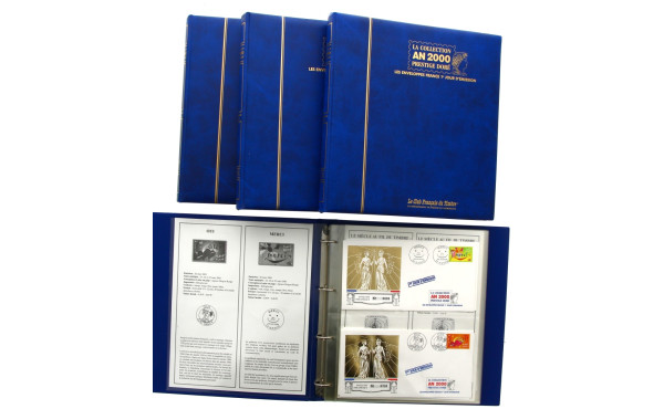 4 classeurs Club français de timbre "La 