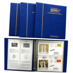 4 classeurs Club français de timbre "La 