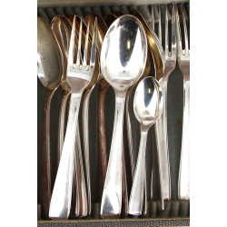 ERCUIS - Ménagère en métal argenté compr