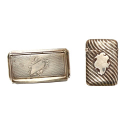 Petite boîte à allumettes en argent, et 