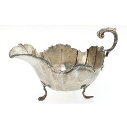 Saucière anglaise en argent, poids 148,7