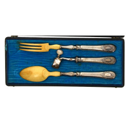 Couvert à salade et manche à gigot ancie