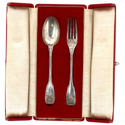 Couvert enfant en argent massif, poinçon