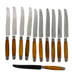 11 couteaux manche corne