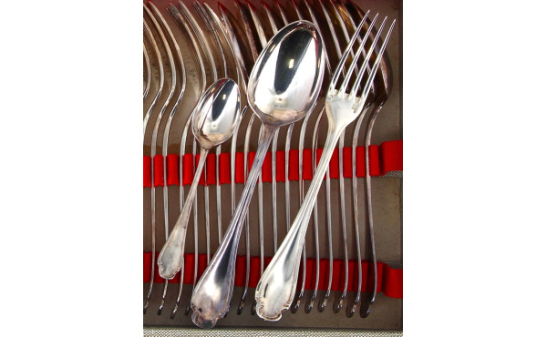 ALFENIDE - Ménagère en métal argenté com