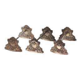 Trois porte-couteaux en argent, poinçon 