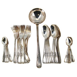 Ménagère de style rocaille en métal arge