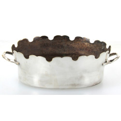 Verrière en métal argenté, H 10 x L 27,5