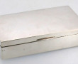 Coffret rectangulaire en bois et argent,