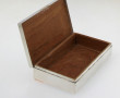 Coffret rectangulaire en bois et argent,