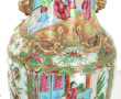 CHINE Canton - Vase en porcelaine polych