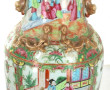 CHINE Canton - Vase en porcelaine polych