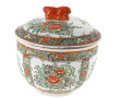 CHINE - Beau pot couvert en porcelaine à