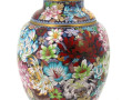 CHINE Xxème - Vase en cloisonné à décor 