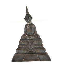 BIRMANIE - Bouddha en feuille d'argent r