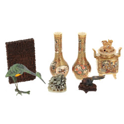 Satsuma - Japon - Paire de vases miniatu