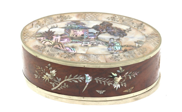 Chine ou Indochine - Coffret de forme ov