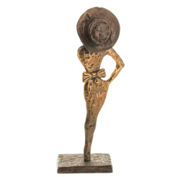 Yves LOHE (1947) "Elégante au chapeau, v