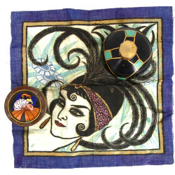 ART DECO - Flacon Art Déco en verre noir