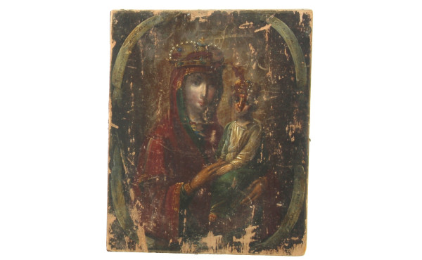 ICONE - Vierge à l'Enfant", panneau pein