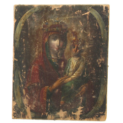 ICONE - Vierge à l'Enfant", panneau pein