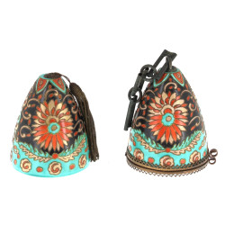 Ancienne veilleuse en cloisonné à décor 