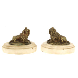 Paire de presse-papier fin XIXème en bro