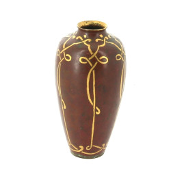 CHRISTOFLE - Petit vase en dinanderie dé