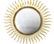 Petit miroir soleil vintage en métal, di