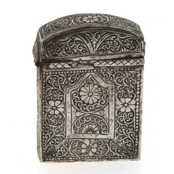 Petite boîte à coran ancienne en argent 
