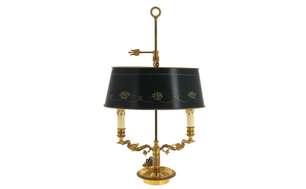Lampe de bureau style bouillotte en bron