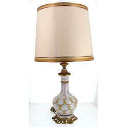 Belle lampe en porcelaine et en bronze d