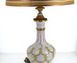 Belle lampe en porcelaine et en bronze d