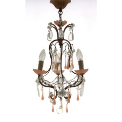 Petite suspension à 3 bras de lumière en